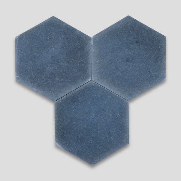 Hex Plain Navy Blue Hexagon Encaustic Cement Tile