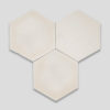 Hex Plain Dirty White 601 Encaustic Cement Tile