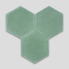 Hex Plain Light Green 642 Encaustic Cement Tile