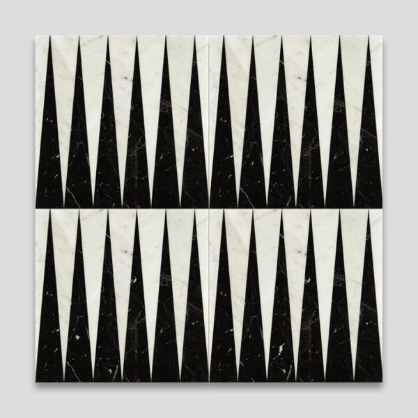 Black Gammon Signature Marble Collection Tile