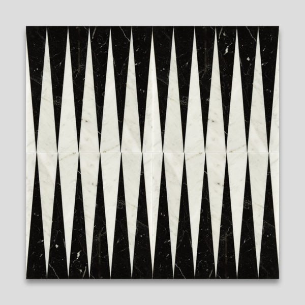 Black Gammon Signature Marble Collection Tile