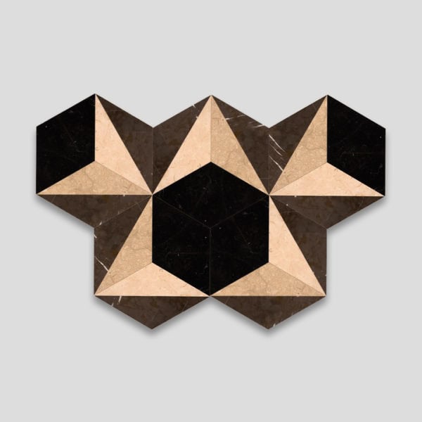 Hex 3D Signature Marble Collection Tile