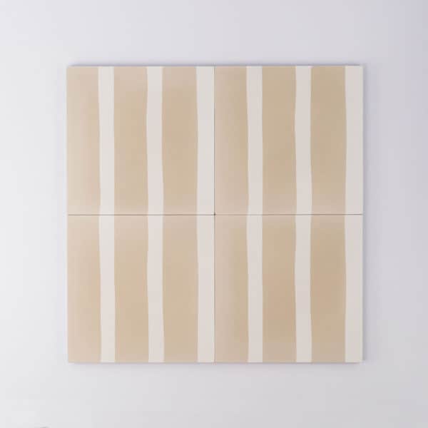Earth Stripes Slim Line Encaustic Cement Tile